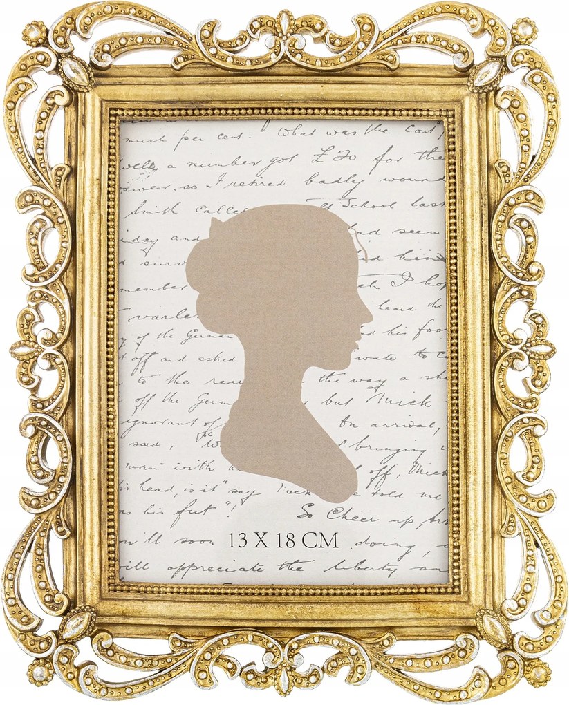 Álló palota képkeret arany 13x18 cm dekoráció dísz ajándék fotó