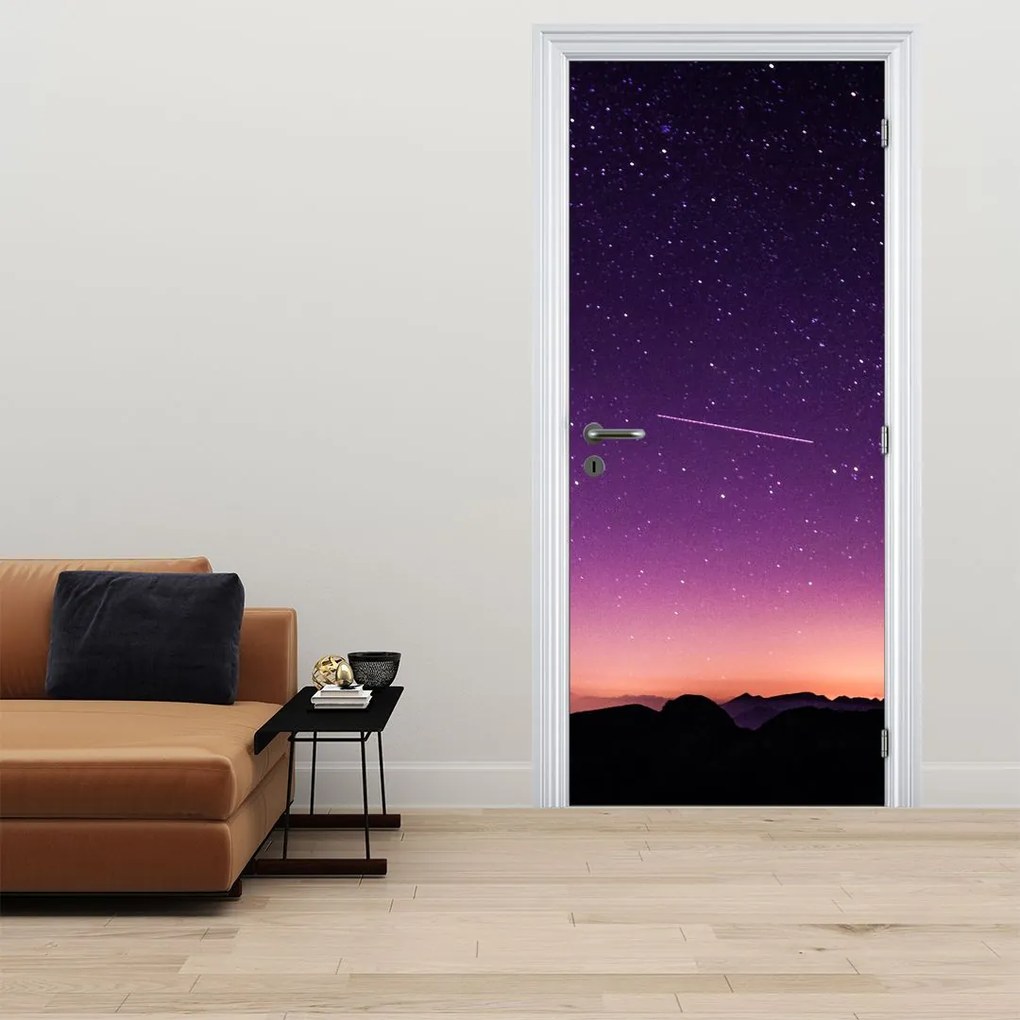 Fotótapéta ajtóra - Égbolt hullócsillaggal (95x205cm)
