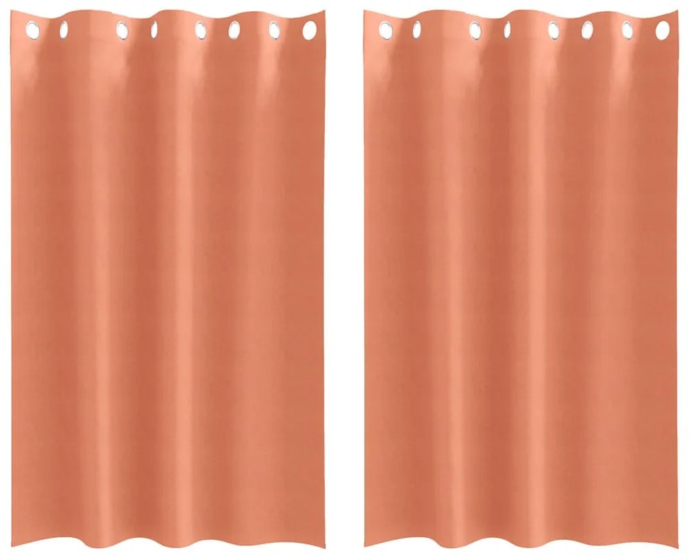 Függönyök függönyökkel 2 pcs Terrakotta Poliészter