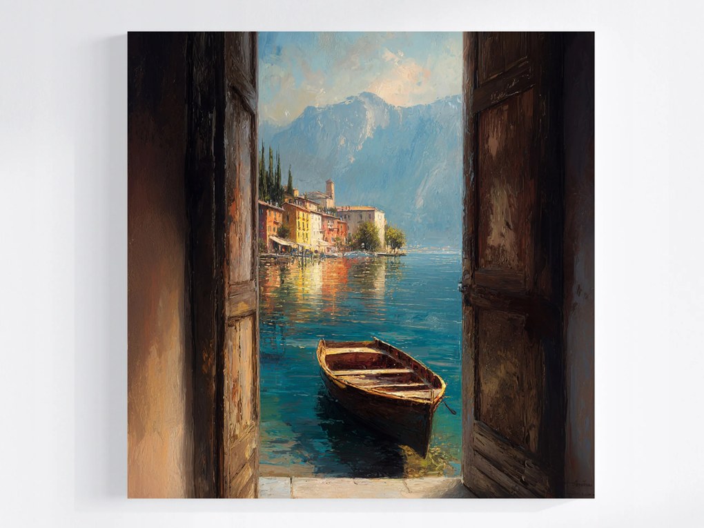 Canvas Vászonkép Mediterrán Táj Comói-tó Olaszország 40x40