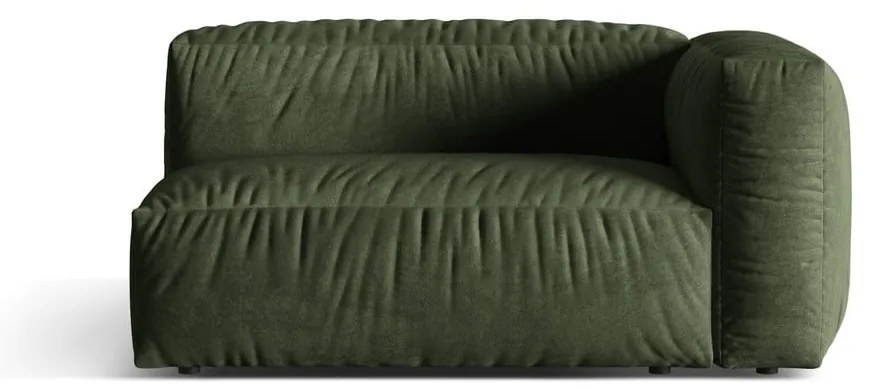 Zöld bársony kanapé modul (jobb oldali) Martina – Micadoni