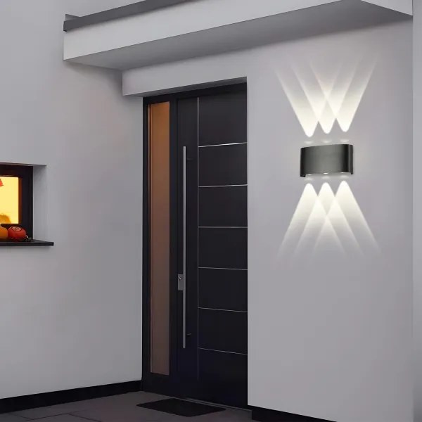 Brilagi - LED kültéri fali lámpatest FLAREBOX LED/6W/230V fekete IP65