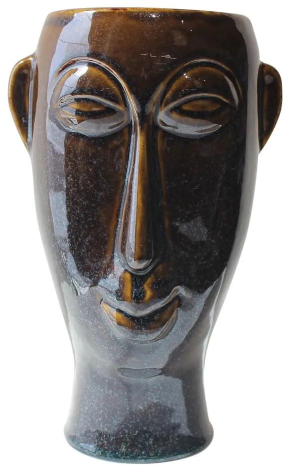 Mask fehsötétbarnaér porcelán váza, magasság 27,2 cm - PT LIVING