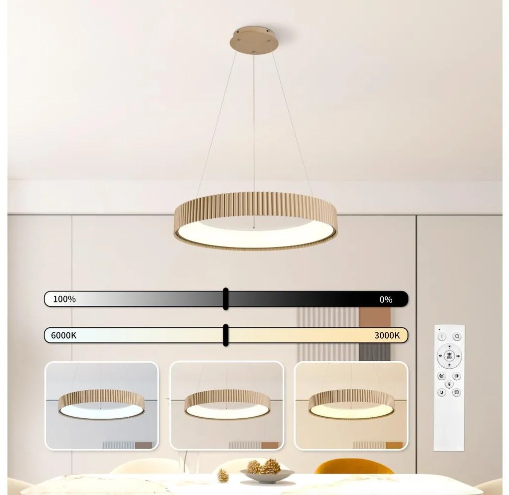 Brilagi - dimmelhető LED kábelen függesztett csillár FALCON MODERN LED/54W/230V 60 cm bézs+ DO