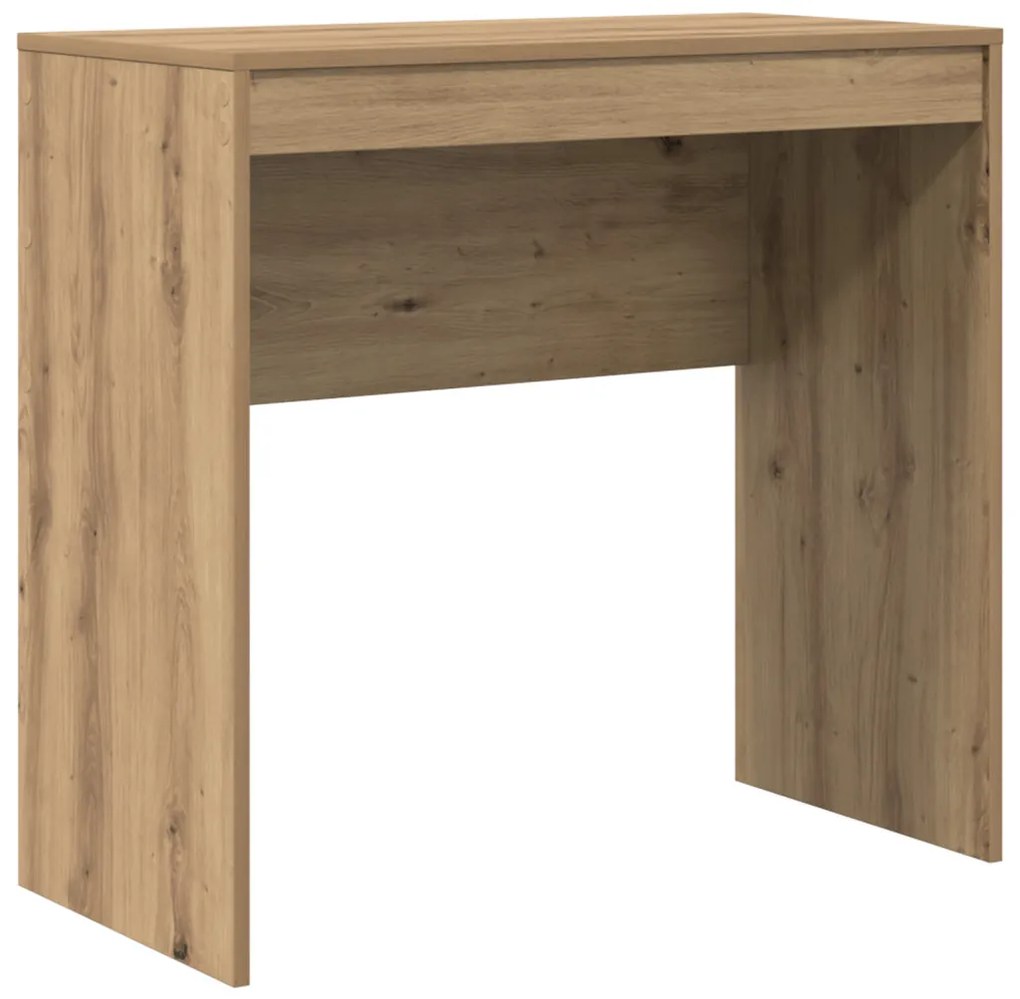 vidaXL Íróasztal Tömör tölgy Mérnökfa 80 x 40 x 76 cm Íróasztal