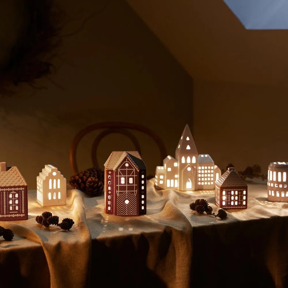 Kerámia gyertyatartó teamécseshez Gingerbread Lighthouse – Kähler Design