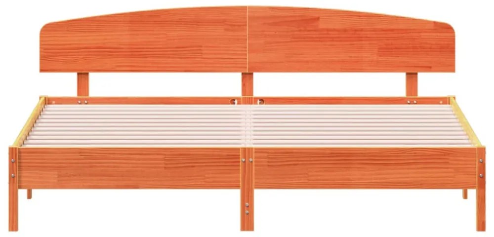 viaszbarna tömör fenyőfa ágy matrac nélkül 200 x 200 cm