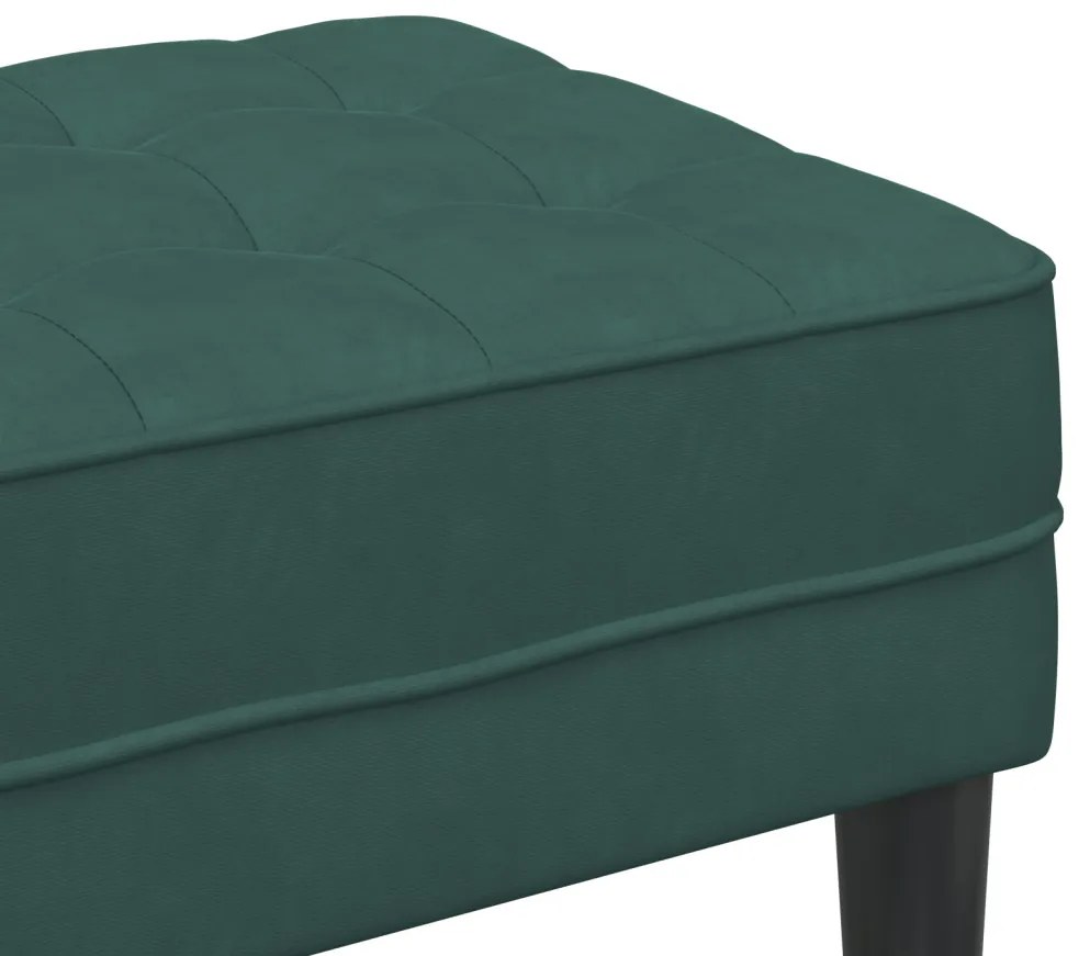 Pad zöld 113x57x39 cm bársonyból
