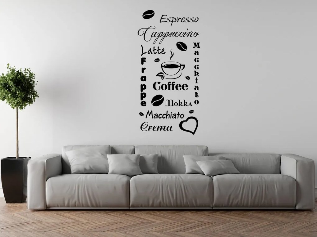 Gario Falmatrica Coffee Szín: Fekete-Matt, Méret: 50 x 100 cm