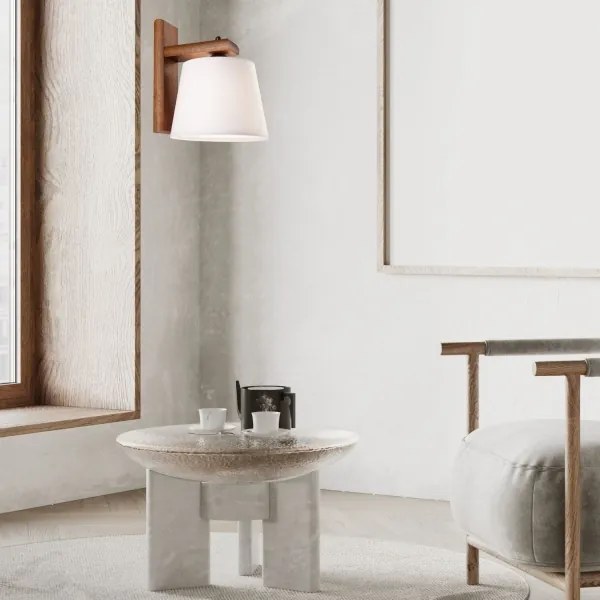 Fali lámpa 1xE27/60W/230V tölgy mintával