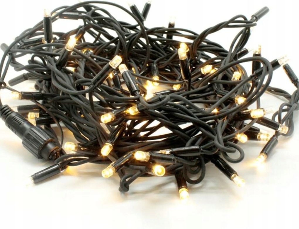 Aca Lighting gumikábeles 100 LED-es lánc (10 cm-es darab), meleg fehér, kihúzható