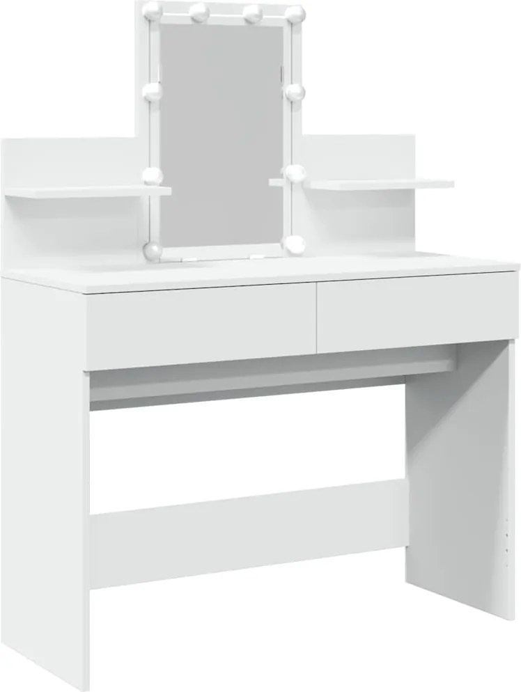 vidaXL fehér fésülködőasztal LED-del 100 x 40 x 130 cm