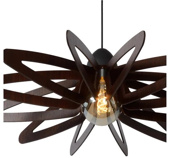 Lucide 77483/76/30 - Csillár zsinóron ZIDANE 1xE27/15W/230V barna/fekete