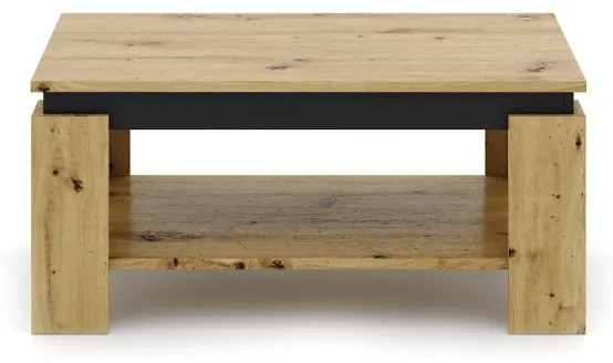 Dohányzóasztal Artisan Tölgy/Fekete Színben TURIA