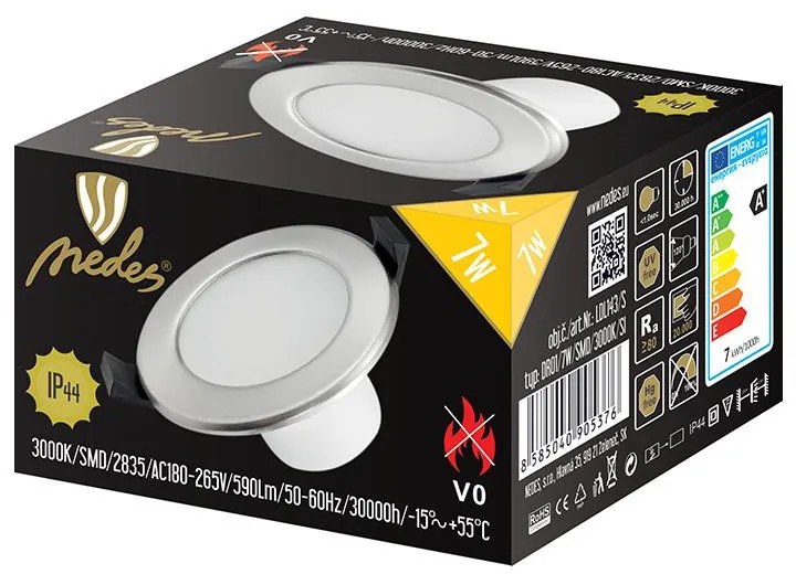 NEDES LDL143-S Fürdőszobai Beépíthető Lámpa IP20