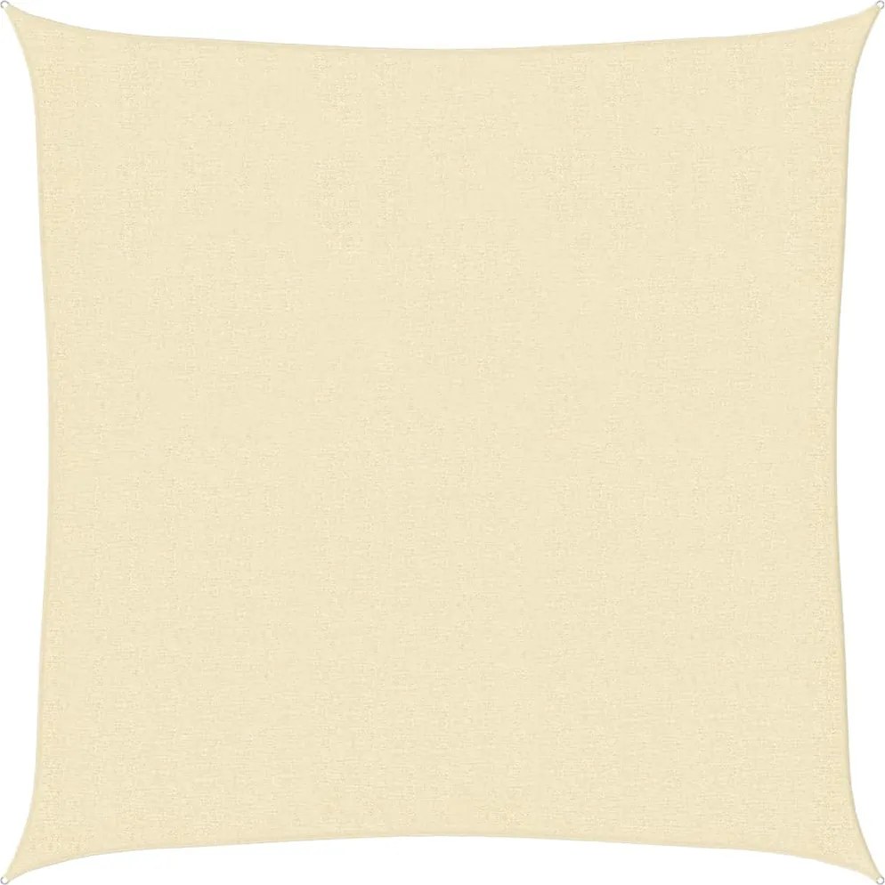vidaXL krémszínű HDPE napvitorla 160 g/m² 2,5 x 2,5 m