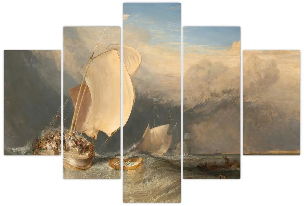 Kép - William Turner, Fishing Boats with Hucksters Bargaining for Fish, reprodukciók (150x105 cm)