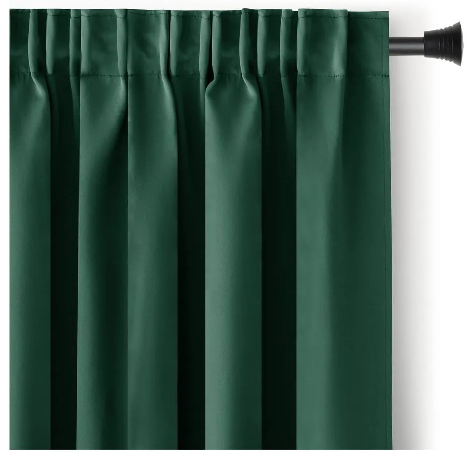 Sötétzöld sötétítő termo függöny 140x245 cm Pleat – Restilo