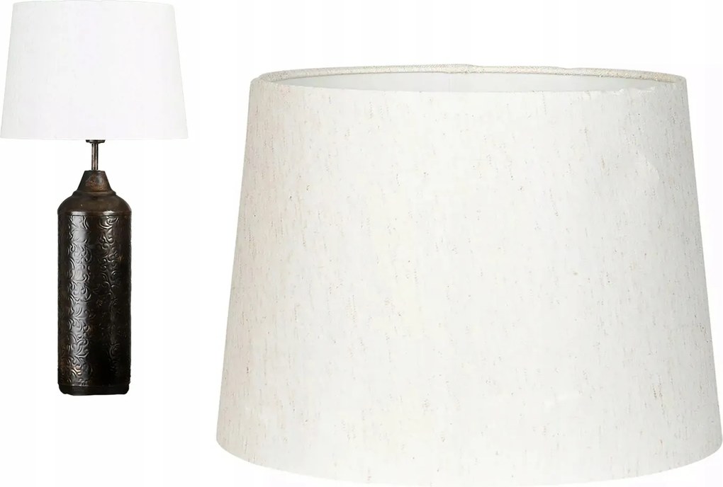 Lámpabúra Állólámpához Fehér lenvászon kúp E27 E14 lámpabúra