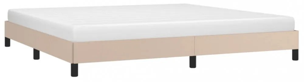 vidaXL cappuccino színű műbőr ágykeret 200x200 cm