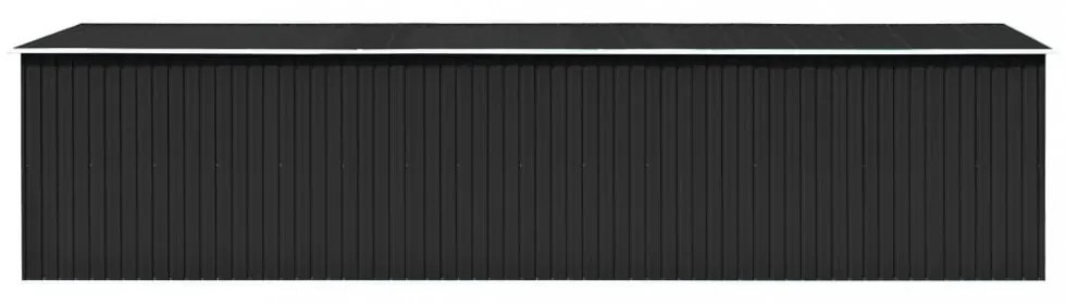antracitszürke horganyzott acél kerti fészer 257 x 779 x 181 cm