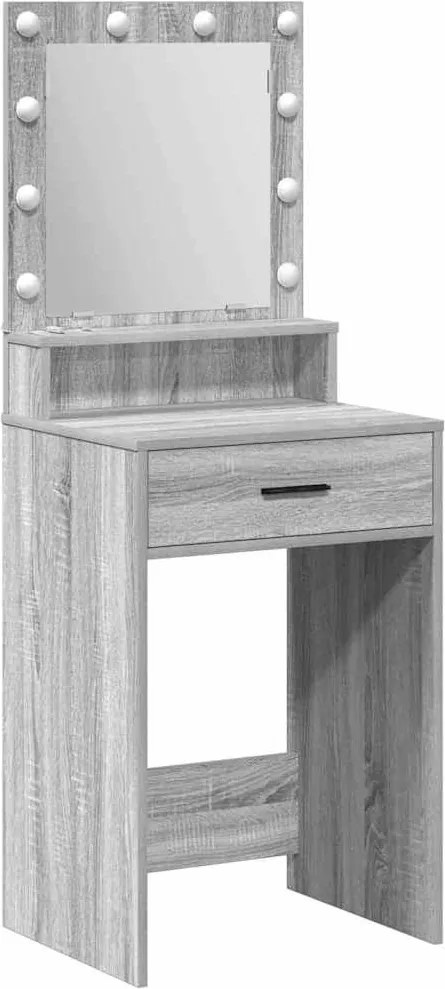 vidaXL Öltözködőasztal fiókkal Szürke Sonoma 50 x 41 x 135 cm Faanyag
