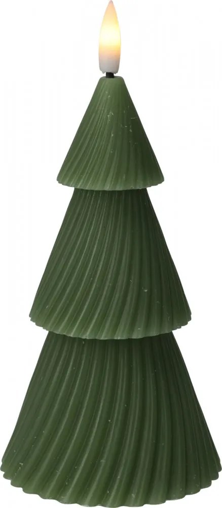 Christmas tree ledes gyertya 15 cm zöld