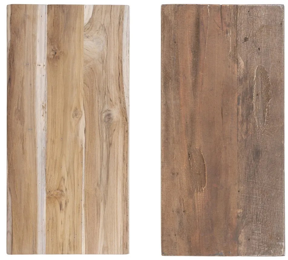 Barcelona sámli, teak fa, nature, 50x25x45 cm