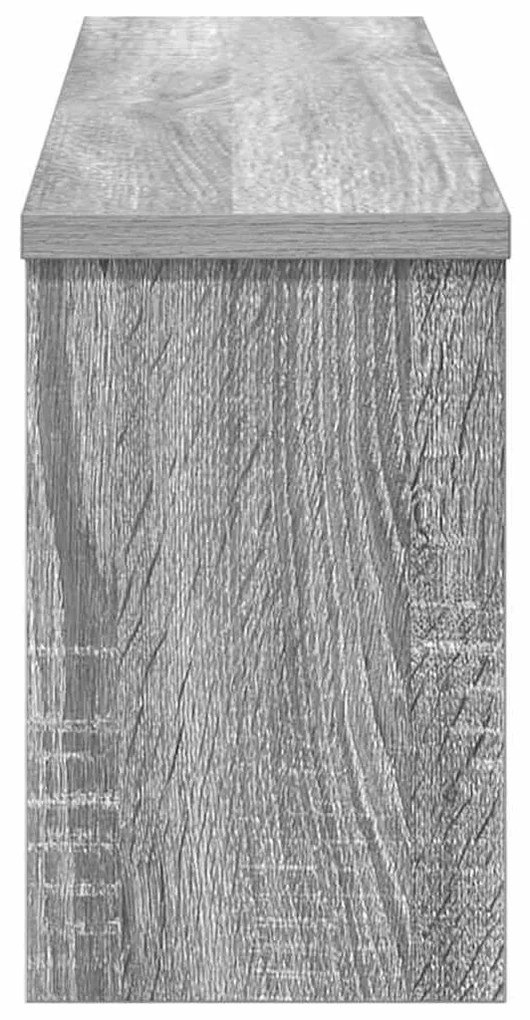 Fali Kabáthorog polcokkal Szürke sonoma 75 x 16 x 26 cm Faanyag