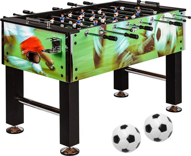 GamesPlanet® Csocsóasztal LEEDS 140 x 73 cm foci mintás