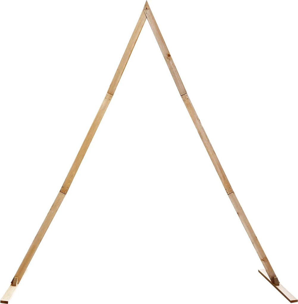 vidaXL Esküvői Ív Világos Barna 202 x 95 x 254 cm Tömör fenyőfa