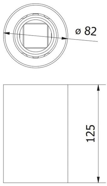 Lámpa Mennyezeti lámpatest RESTO, PC, φ80x125mm, IP20, max 20W, kör, fekete