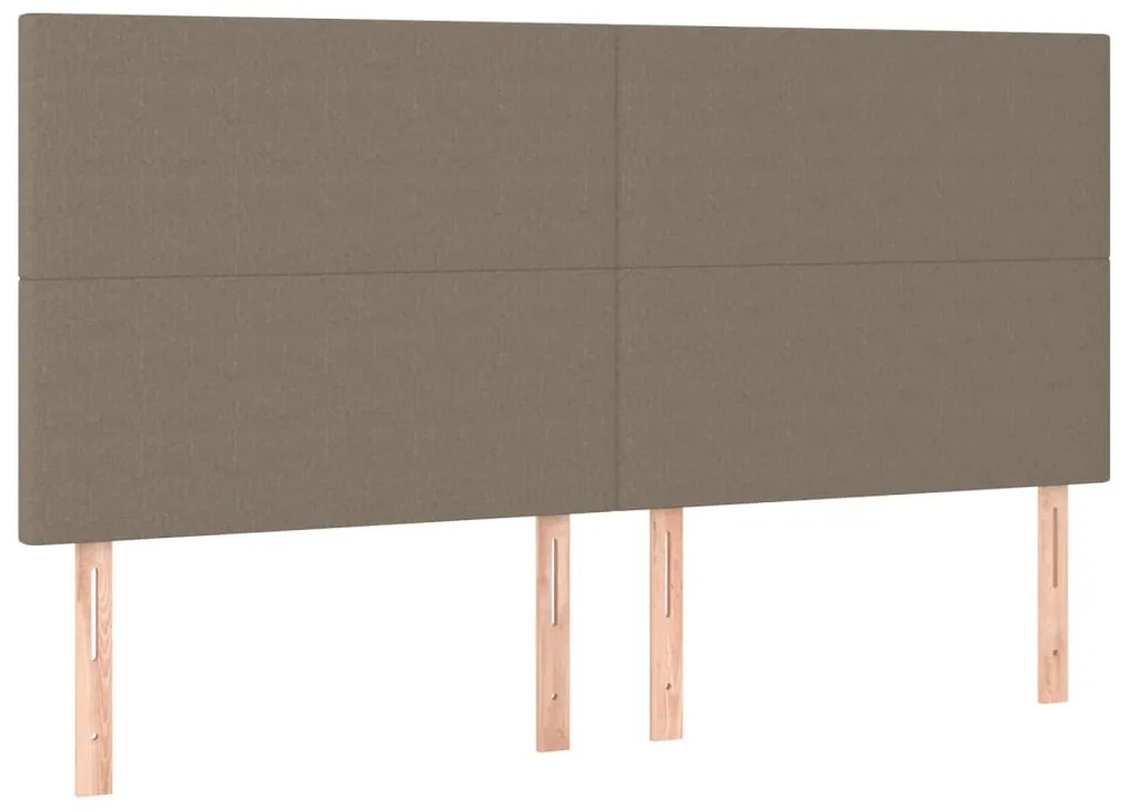 tópszínű szövet ágykeret matrac nélkül 180 x 200 cm