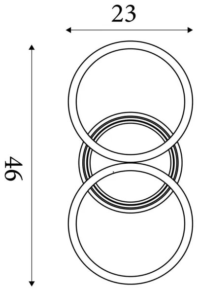 Searchlight 13651BK - CONTOUR LED dimmelhető mennyezeti lámpatest, 24W, 230V, 3000K