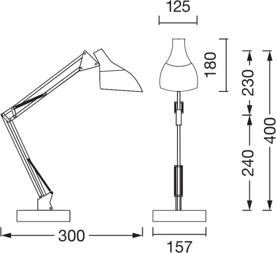 Osram - Asztali lámpa DESK LINE 1xE27/11W/230V fekete