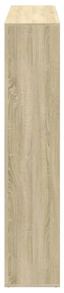sonoma tölgyszínű szerelt fa könyvszekrény 137,5 x 29 x 137,5cm
