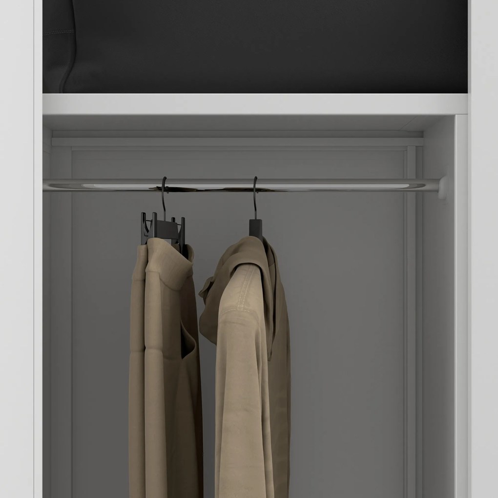 DAWID H2200 fehér zárható takarítószekrény 900 x 2200 x 450 mm