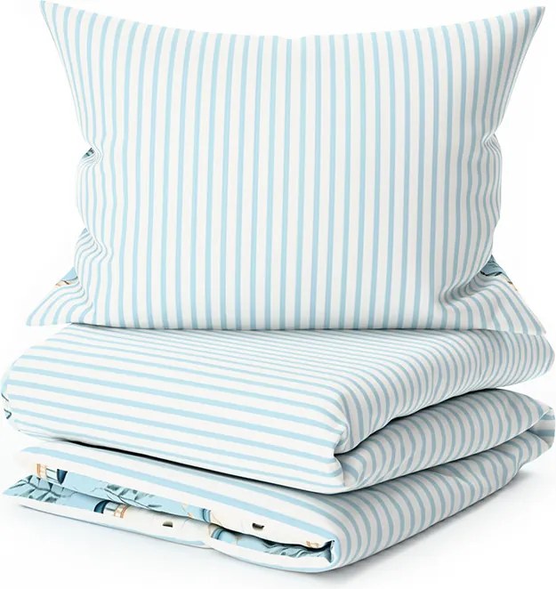 Pamut ágynemű LIGHTHOUSE POLY kék Ágyneműhuzat mérete: 70 x 90 cm | 140 x 220 cm