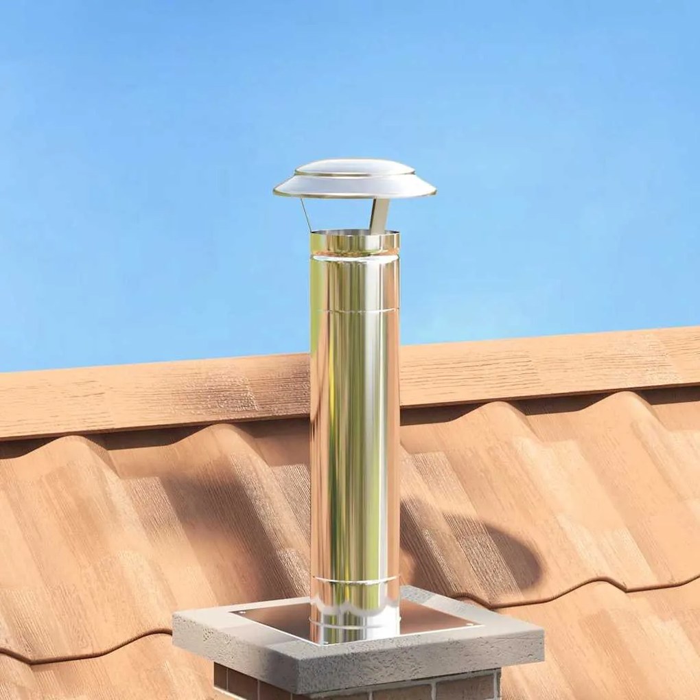 Eső Borító Kémény Ezüst 20 x 20 x 18 cm Rozsdamentes acél