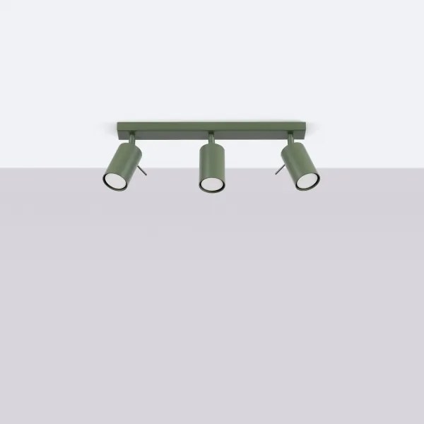 Sollux SL.1502 - Spotlámpa RING 3xGU10/10W/230V zöld