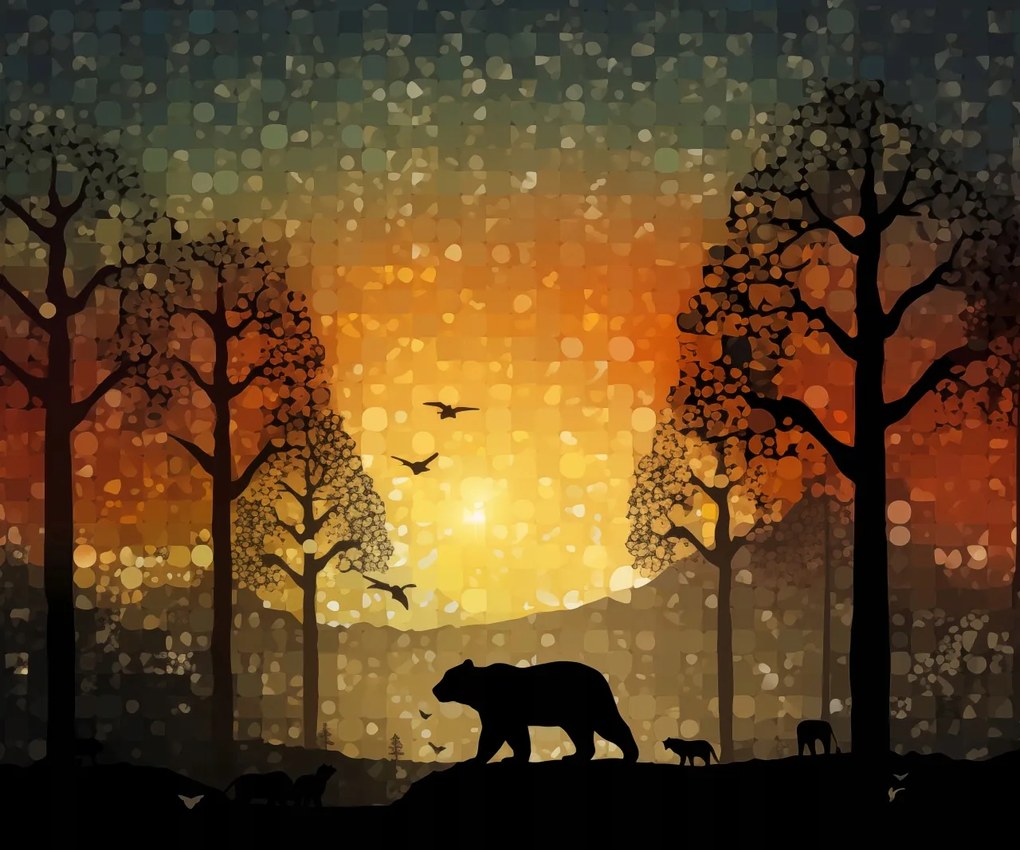 Poszter 60x50cm Nyugat a vadregényes erdőben