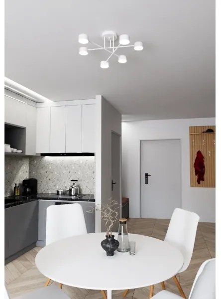 Plafonra szerelhető HALO csillár 6xGX53/10W/230V fehér