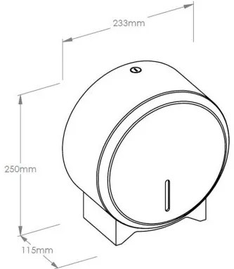 Merida Stella WC papír adagoló 19 cm, fényes rozsdamentes acél