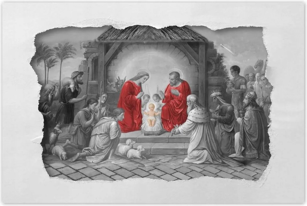 Poszterek 90x60 Szent család piros