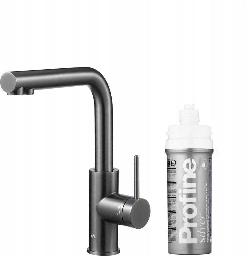 Kfa Konyhai Csaptelep Duero Pure Basic Profine Silver S, Gun Metal Grey