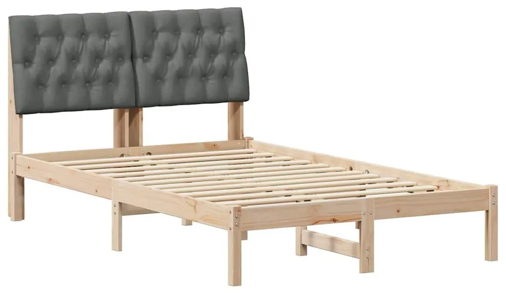 Ágykeret Kárpitozott Fejtámlával fejtámlával Barna 120 x 200 cm