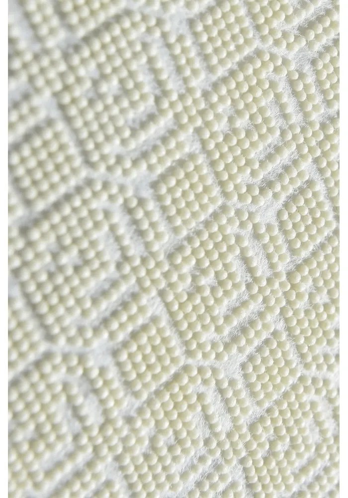 Fehér-szürke fürdőszobai kilépő 60x40 cm Honeycomb - Foutastic