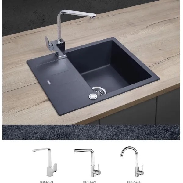 Concept DG05C45DG - Konyhai mosogató CUBIS 50x62 cm gránit/sötétszürke