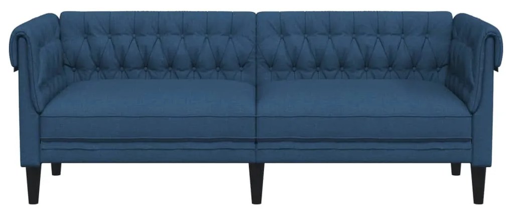 kék 3 személyes szövet Chesterfield kanapé