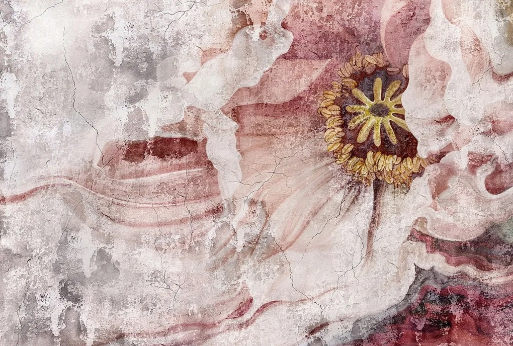 Nappali tapéta nagy virág absztrakt beton Méretre